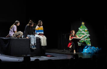 Weihnachtsvorlesung auf der Bühne